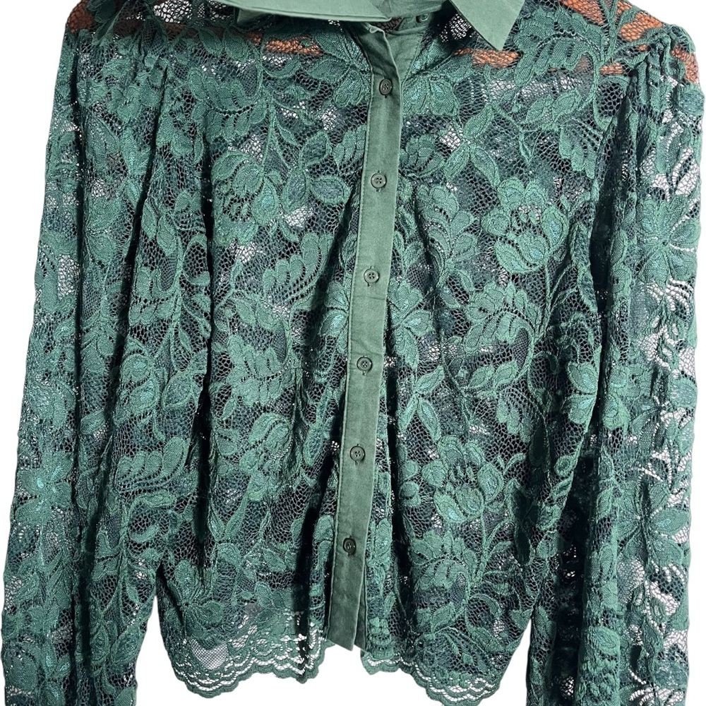 DOLAN x ANTHROPOLOGIE Sheer Lace Blouse - Picture 8 of 13